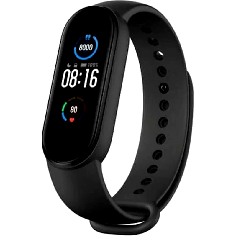 LILAK Λουράκι Lilak για Xiaomi Mi Band 5 - Μαύρο