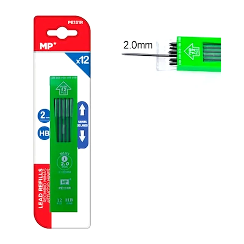 MP Μύτες Μηχανικού Μολυβιού Mp 2.0 mm HB
