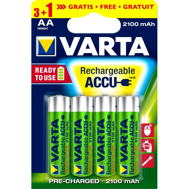 VARTA Επαναφορτιζόμενες Μπαταρίες Varta AA NiMH 2100mAh 1.5 V 4 τεμάχια