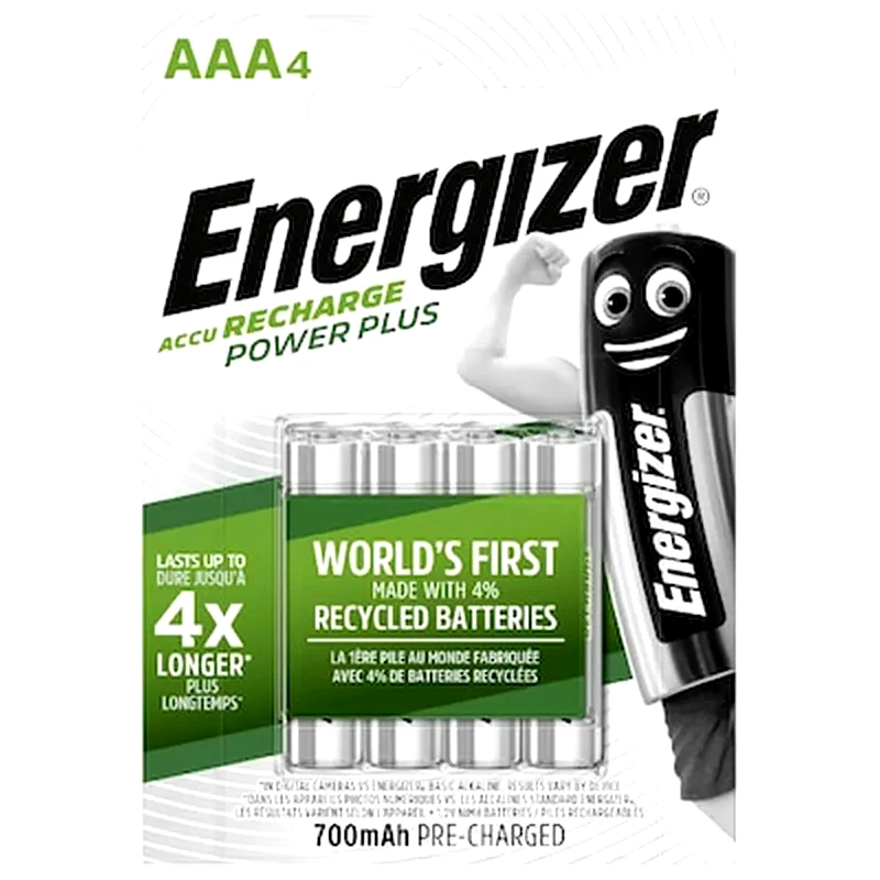 ENERGIZER Επαναφορτιζόμενες Μπαταρίες Energizer AAA NiMH 700mAh 1.2 V 4 τεμάχια
