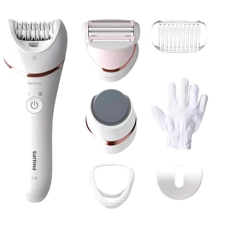 PHILIPS Σετ Αποτρίχωσης Σώματος PHILIPS BRE730/10 WET DRY Λευκό