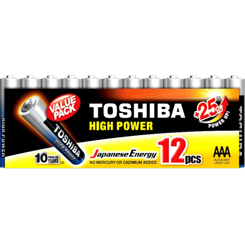 TOSHIBA Toshiba Αλκαλικές Μπαταρίες LR03 AAA 1.5V 12τμχ