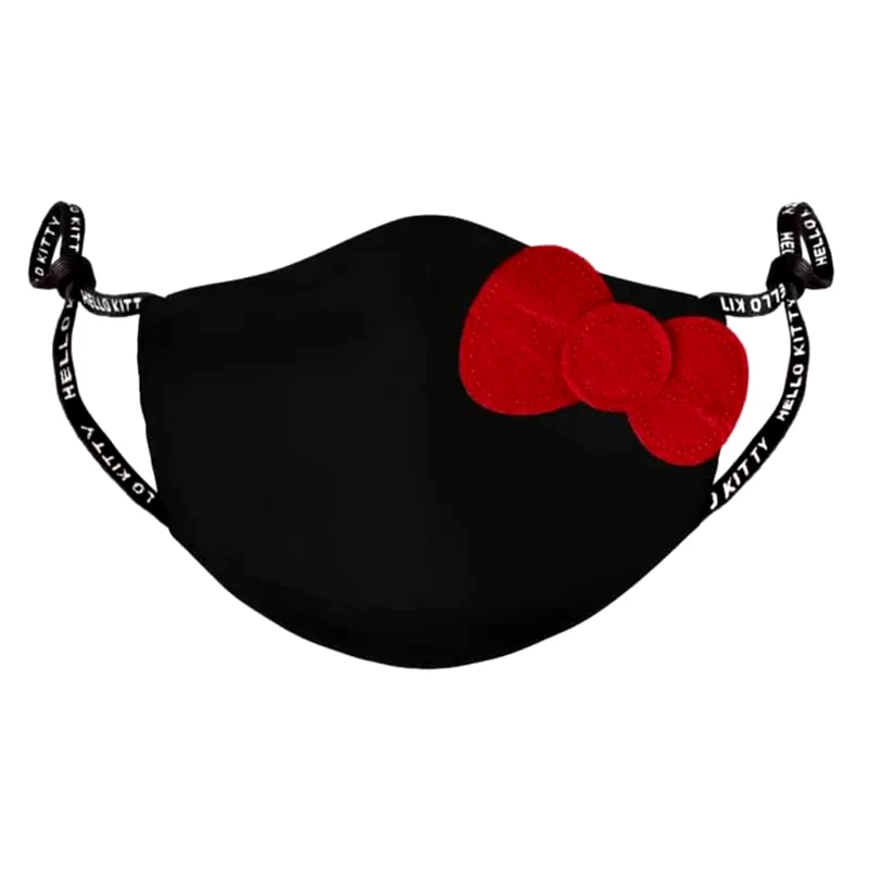 DIFUZED Υφασμάτινη Μάσκα Προσώπου Difuzed Hello Kitty Bow Logo - Μαύρο