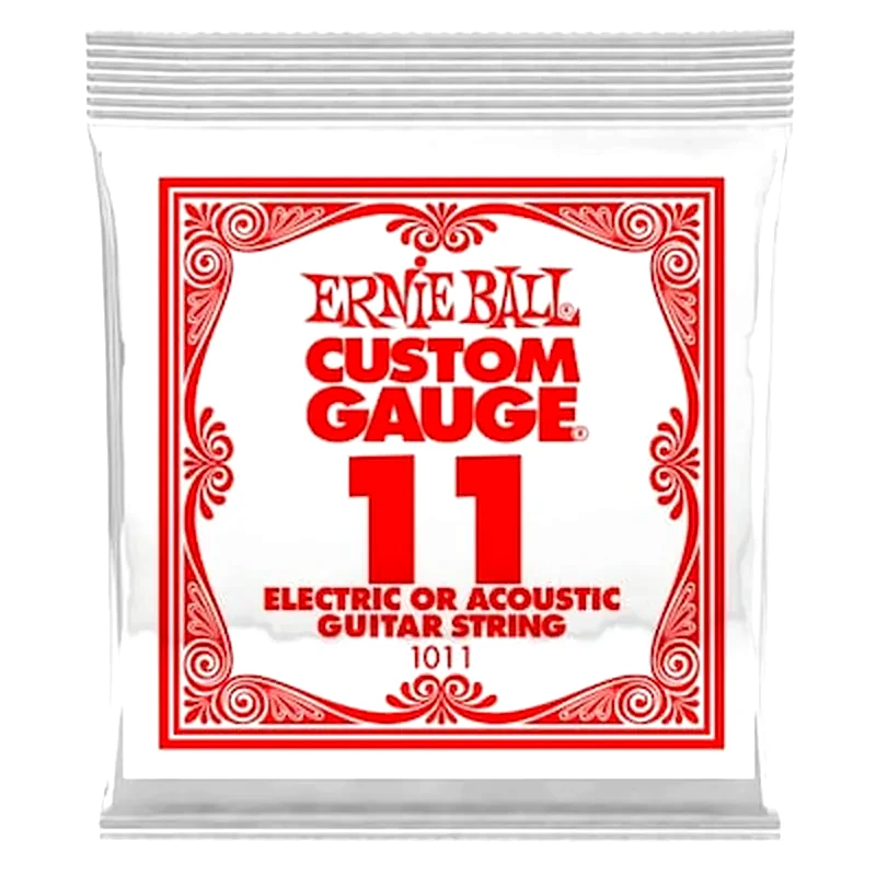 ERNIE BALL Χορδή Ακουστικής / Ηλεκτρικής Κιθάρας Ernie Ball 1011 Plain Steel 011