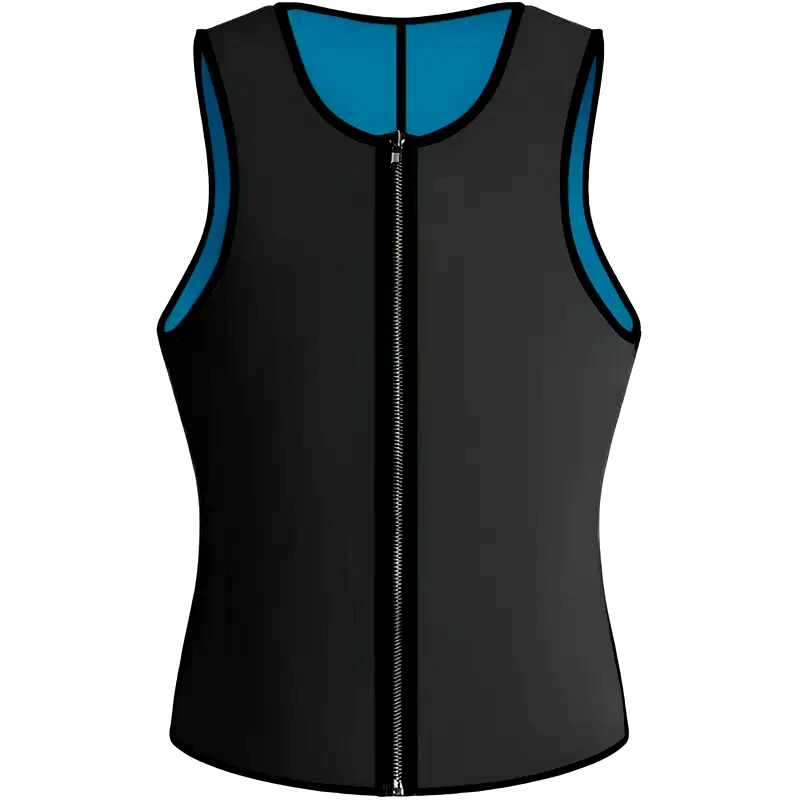 HOT SHAPER Γιλέκο Εφίδρωσης Αδυνατίσματος Hot Shapers με Φερμουάρ Large - Μαύρο