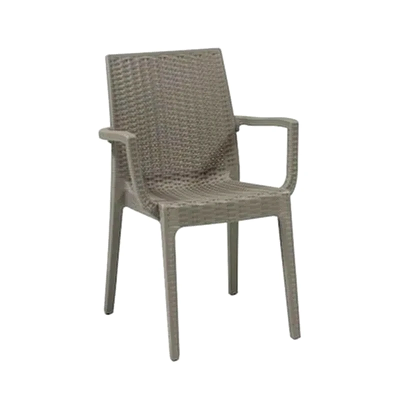 WOODWELL Πολυθρόνα Πλαστική Μπεζ Tortora Rattan Look C9987