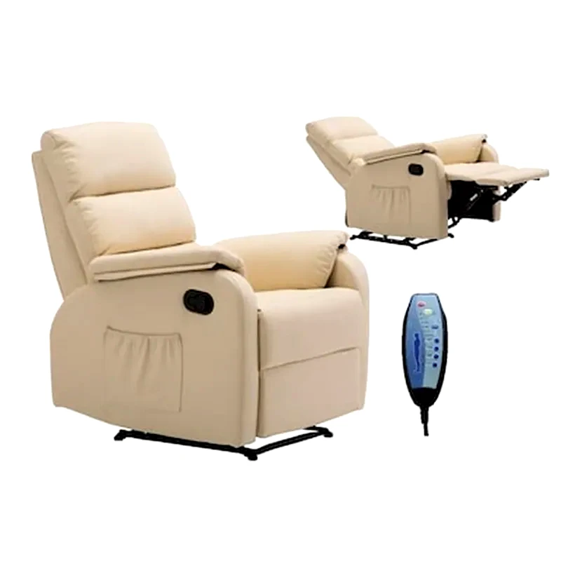 WOODWELL Πολυθρόνα Comfort Relax Δερματίνη Μπεζ C34819