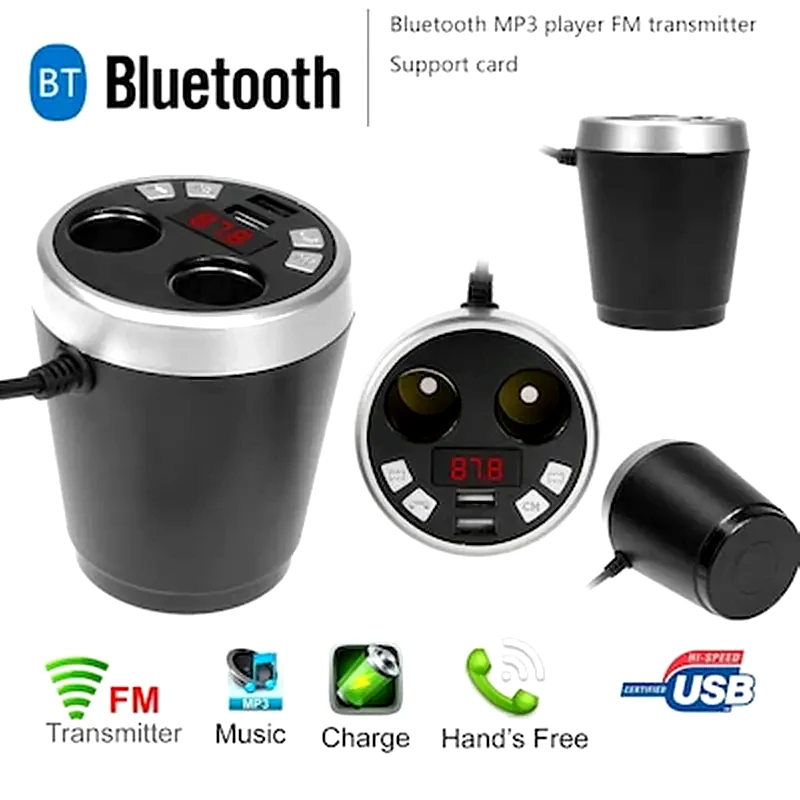 OEM Bluetooth Handsfree Αυτοκινήτου Usb/sd Mp3 Player Φορτιστής Usb Με 2 Θέσεις Αναπτήρα Car Multifunc