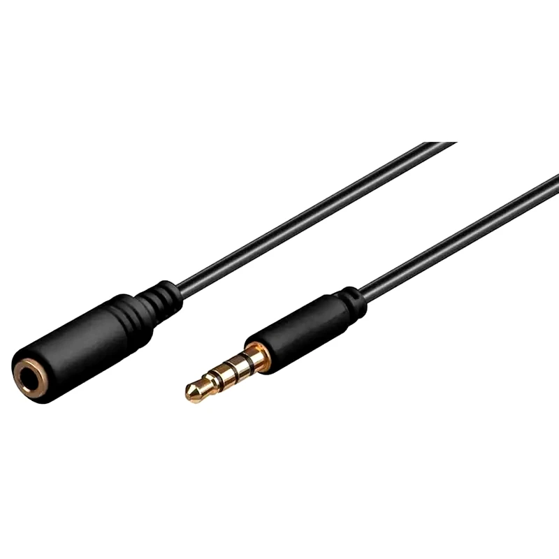 GOODBAY Goobay Προέκταση Καλωδίου Ήχου 3.5mm 62481, 4 Pin Stereo, Cu, 5m, Μαύρο