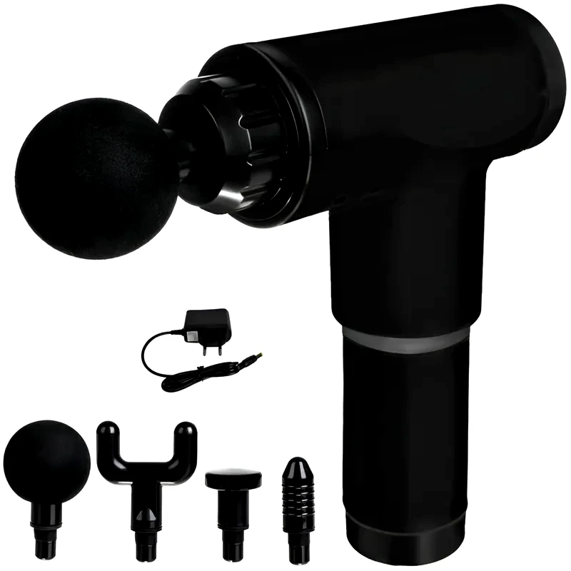 MALATEC Συσκευή Πιστόλι Μασάζ Και Ανάκαμψης Μυών Massage Gun Με 4 Ανταλλακτικές Κεφαλές