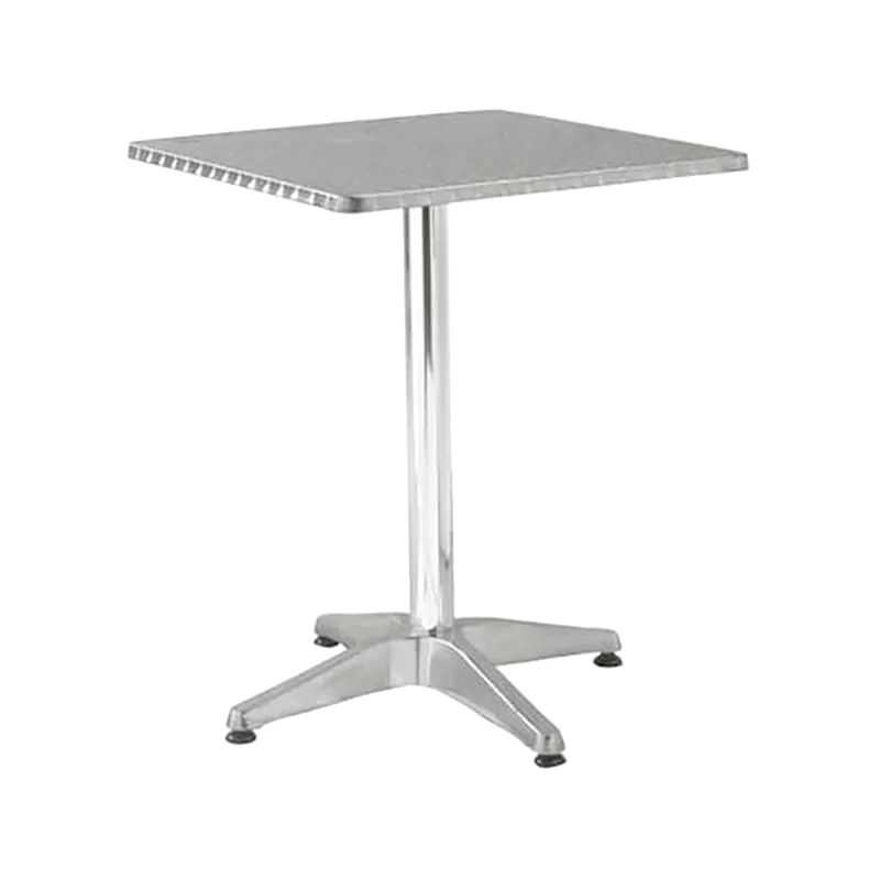WOODWELL Τραπεζάκι Σαλονιού Woodwell από Αλουμίνιο 60x60x70cm - Ασημί
