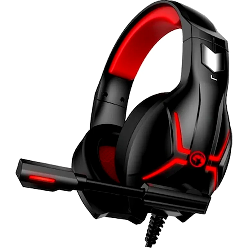 MARVO Marvo HG8928 Gaming Ενσύρματα Ακουστικά 3.5mm με LED Φωτισμό - Μαύρα/Κόκκινα