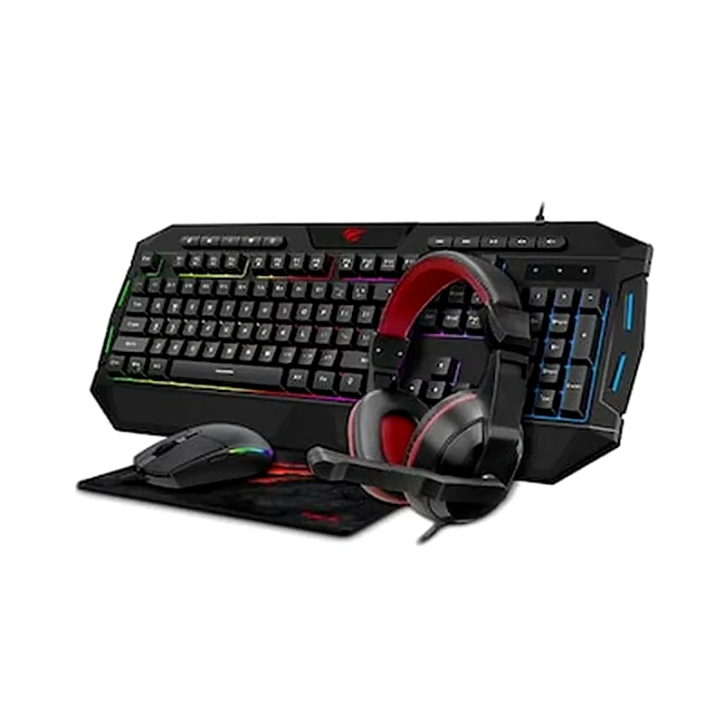 HAVIT Havit KB501CM 4in1 Combo Σετ Gaming Πληκτρολόγιο με RGB φωτισμό Ποντίκι (US)