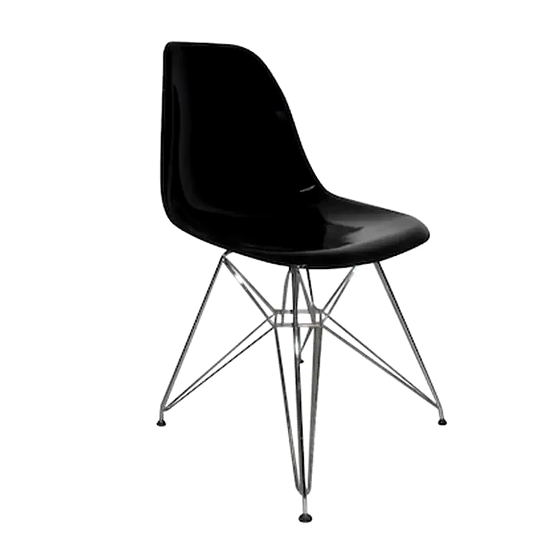 Καρεκλα Μαυρο Pp Με Σκελετο Χρωμιου - Σετ 4 Τεμαχίων φωτογραφία