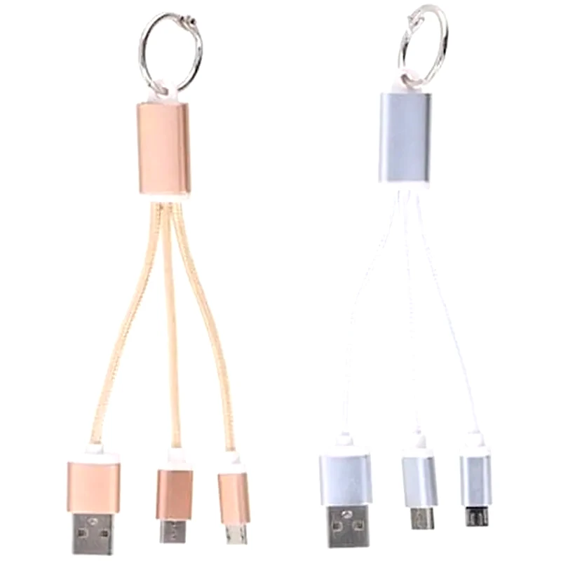 GRUNDIG Σετ Καλωδίων Grundig 51272 3In1 Usb to Usb-C,Micro Usb 0.13m - Multicolor