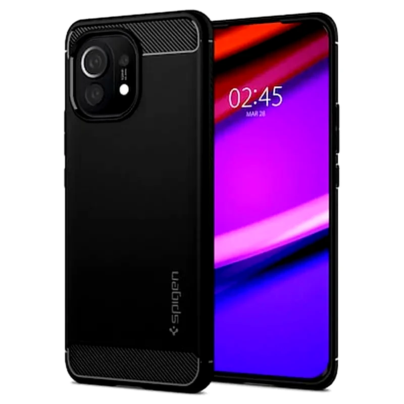 SPIGEN Θήκη Xiaomi Mi 11 - Θήκη Spigen Xiaomi Mi 11 Rugged Armor - Matte Black