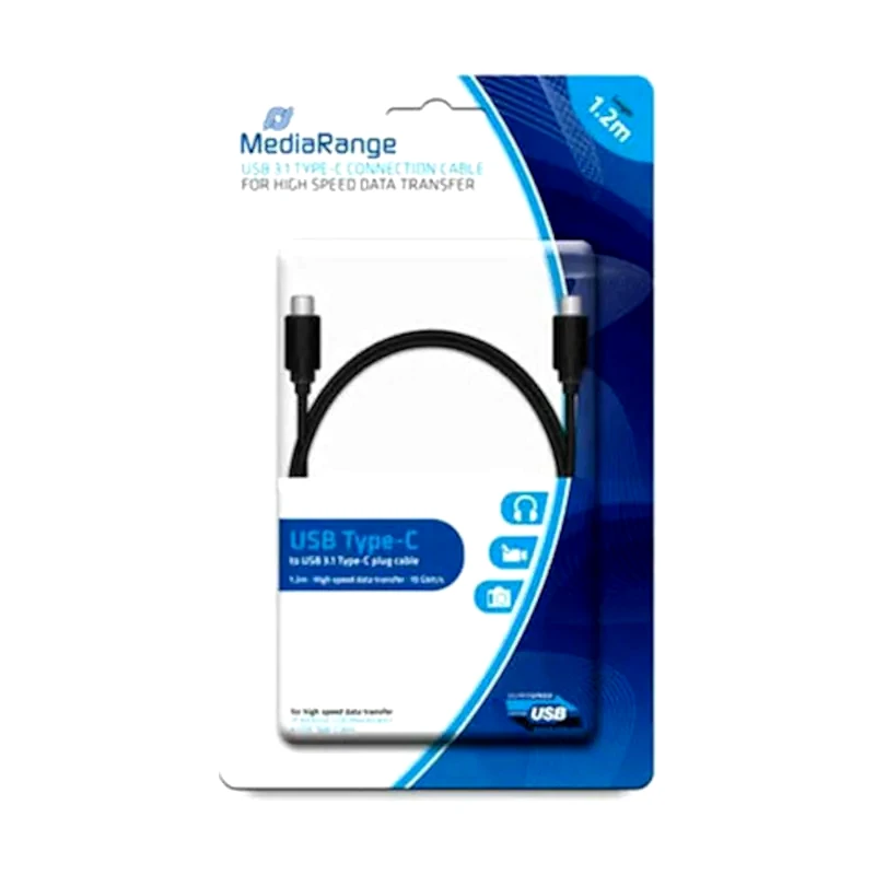 MEDIARANGE Καλώδιο MediaRange USB-C Male σε USB-C Male - 1.2m