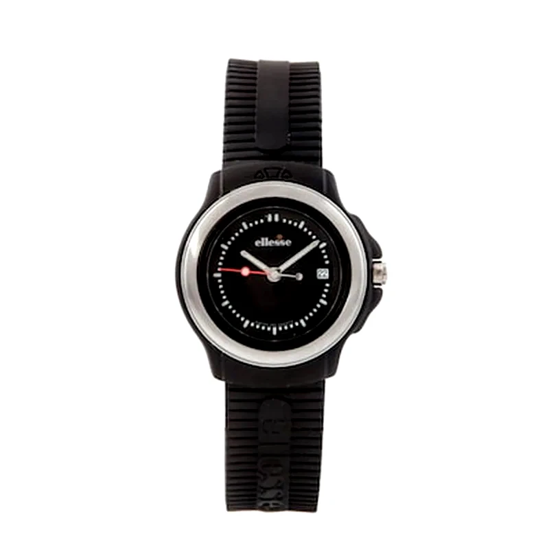 ELLESSE Ellesse Comfort 03-0022-001 Ρολόι Μπαταρίας με Μαύρο Λουράκι Σιλικόνης