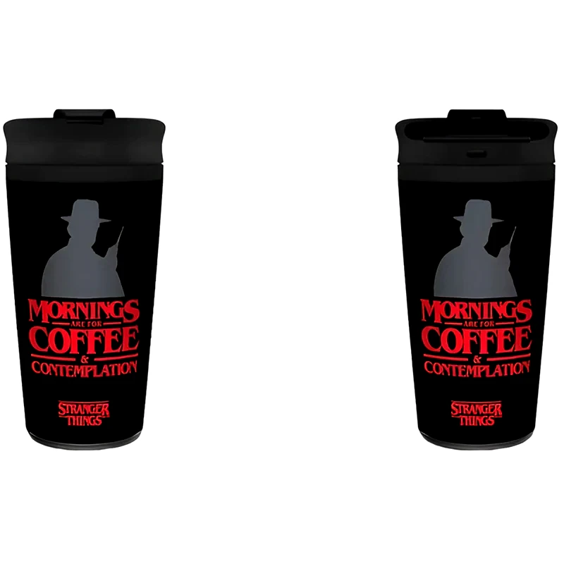 PYRAMID Κούπα Μεταφοράς Pyramid Stranger Things Κεραμική 425 ml - Μαύρο