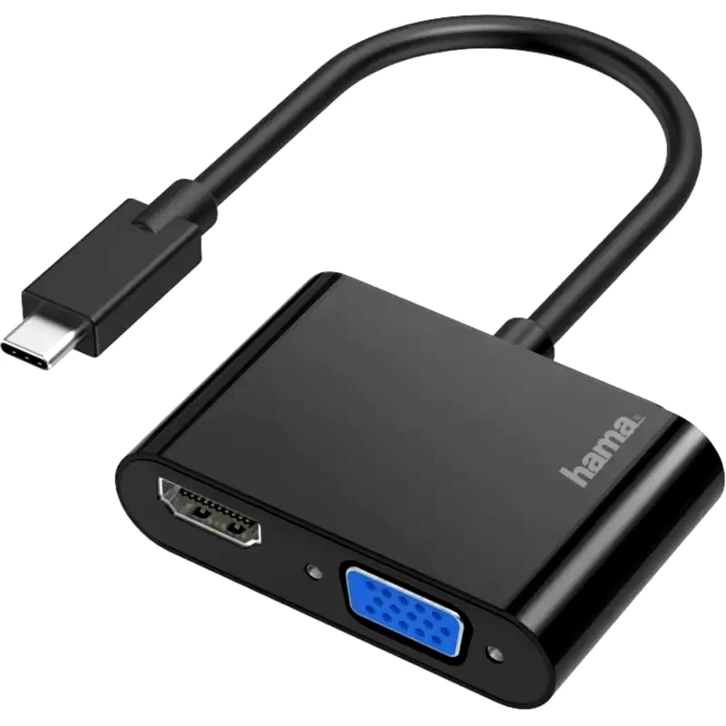 HAMA Αντάπτορας Hama USB-C Male σε VGA / HDMI Female