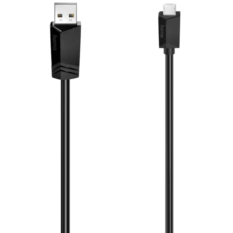 HAMA Καλώδιο Hama USB-A Male σε micro USB Male - 1.5m