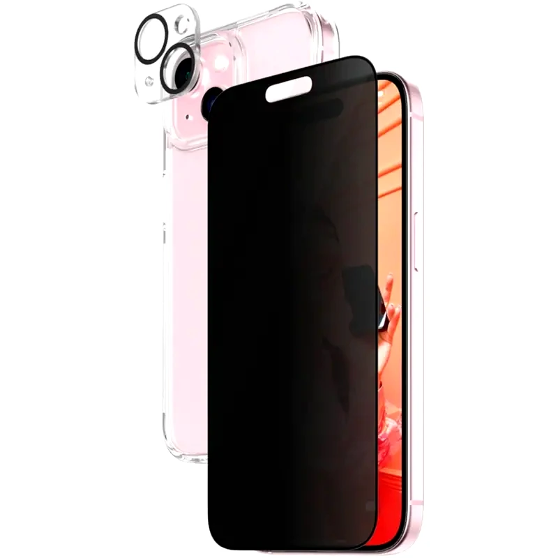 PANZERGLASS Θήκη Προστασία Οθόνης / Καμερών Apple iPhone 15 - PanzerGlass Privacy Bundle Hardcase with D30 - Διάφανο
