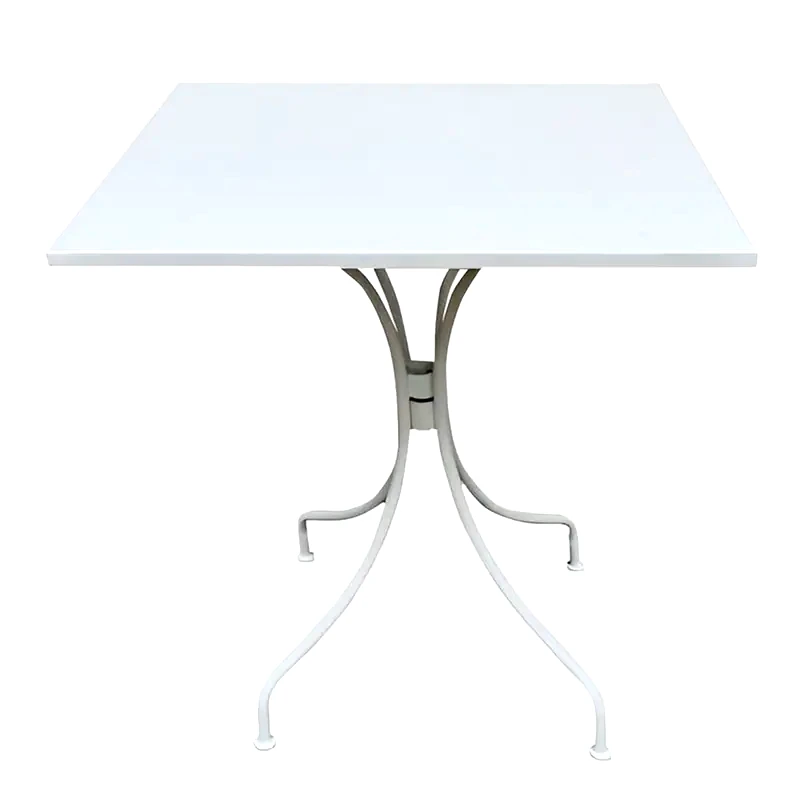 WOODWELL Τραπέζι Εξωτερικού Χώρου Woodwell Από Μέταλλο 70x70x71 cm - Λευκό