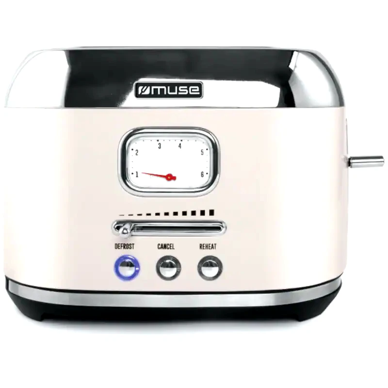 MUSE MUSE MS-120 SC 2 Θέσεων 1000W Κρεμ Φρυγανιέρα