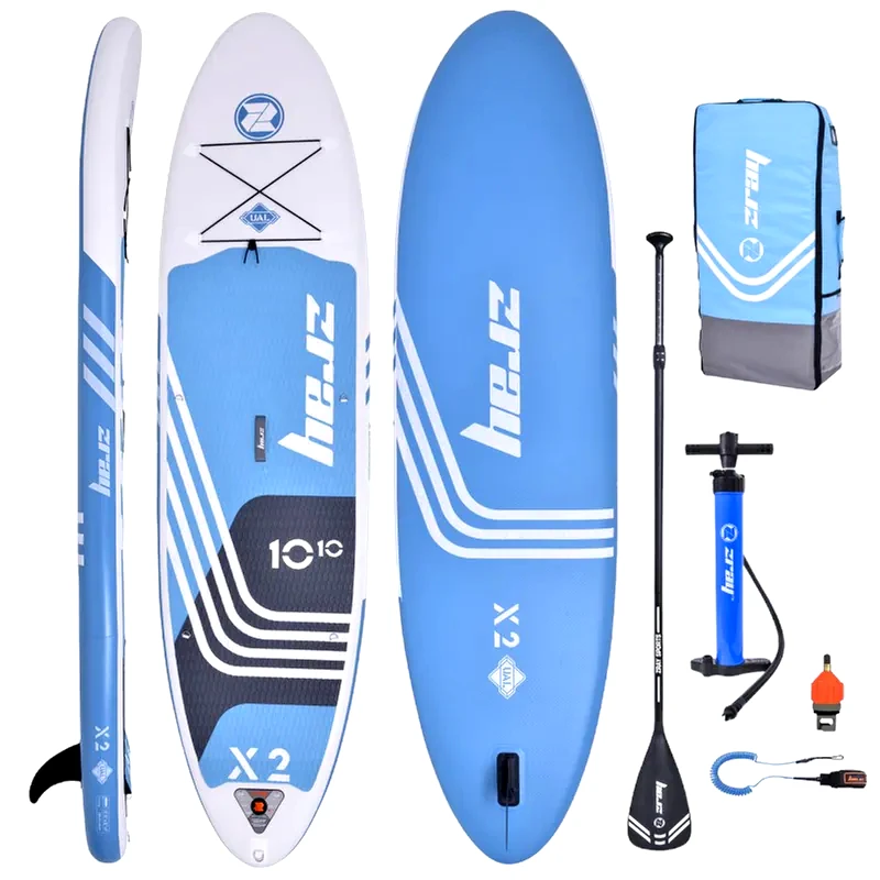 ZRAY SUP BOARDS Φουσκωτή Σανίδα SUP X-Rider ZRAY X2 Deluxe Complete Package 330 x 81 cm - Γαλάζια