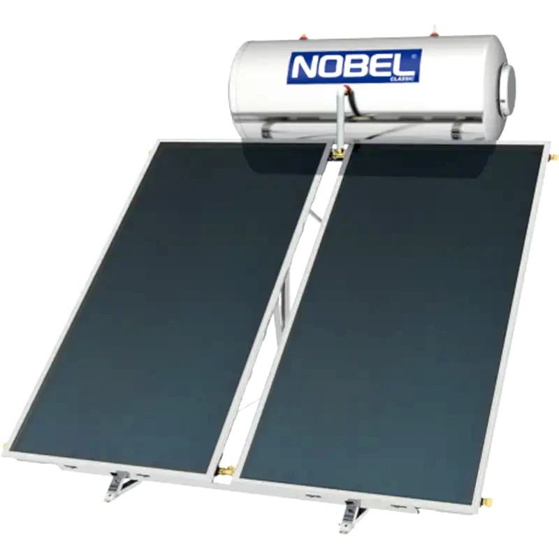 NOBEL Ηλιακός Θερμοσίφωνας NOBEL Classic Glass 160L/3τμ Διπλής Ενέργειας Κεραμοσκεπής