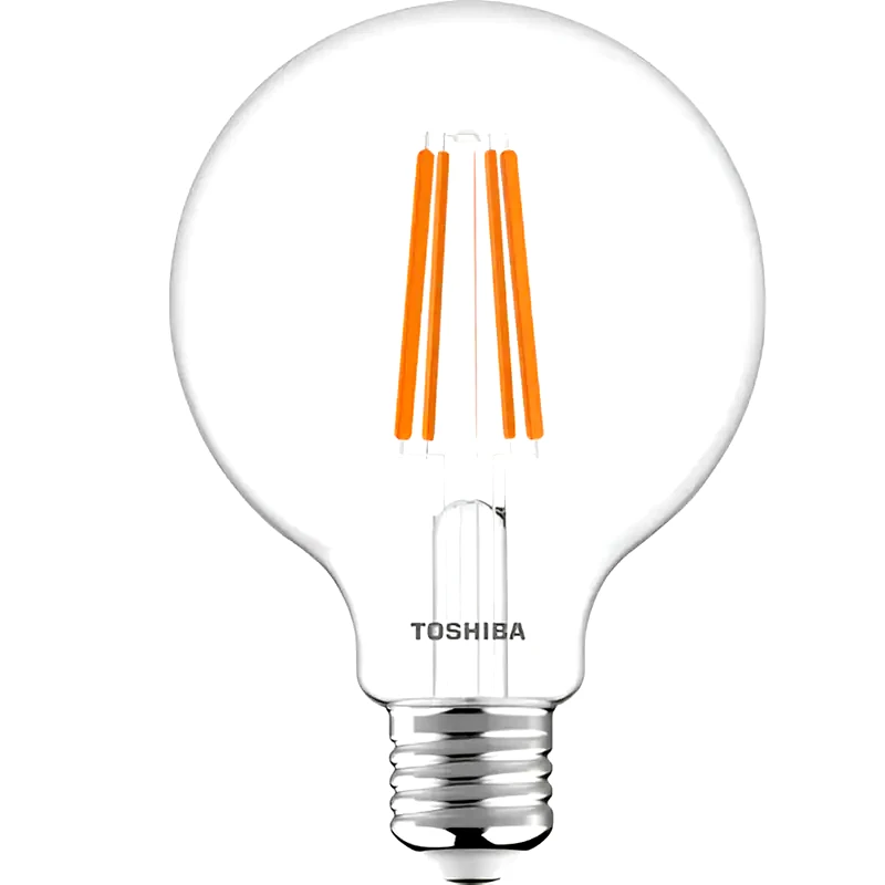 TOSHIBA Λάμπα LED Toshiba Filament G95 E27 8.5W 2700K - Θερμό Λευκό