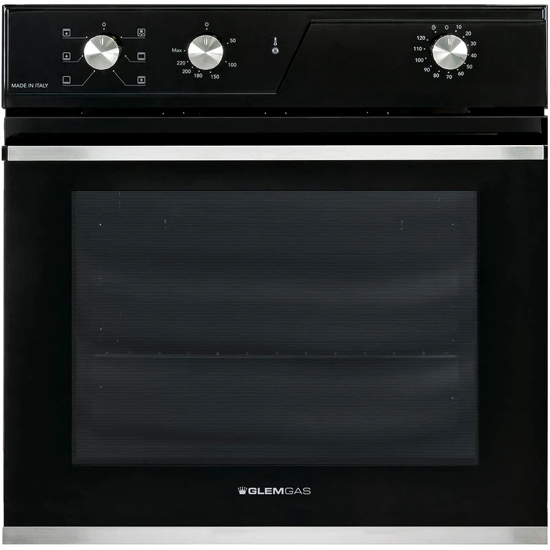 GLEM GAS GLEM GAS GFR62BK 64 Lt Μαύρο Εντοιχιζόμενος Φούρνος Άνω Πάγκου