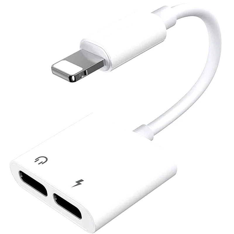 JOYROOM Joyroom Lightning - 2x Φορτιστής Lightning Και Αντάπτορας Ακουστικών - Headphone Adapter Audio And Charging - Λευκό