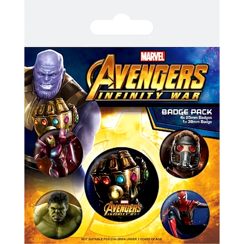 PYRAMID Pins Set Marvel Infinity War - Infinity Gauntlet