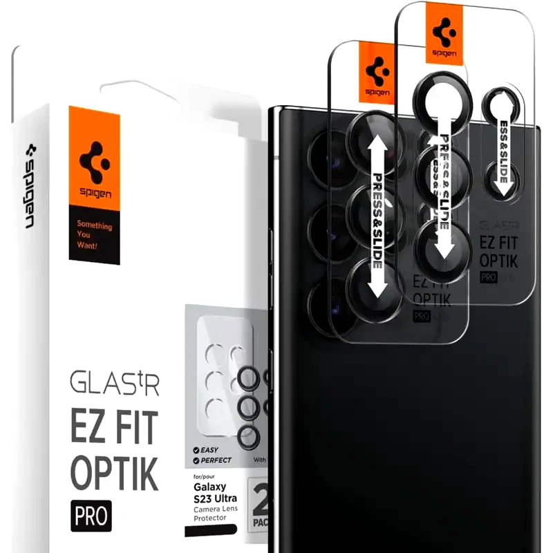 SPIGEN Προστατευτικό καμερών Samsung Galaxy S23 Ultra - Spigen Glass Anti-Scratch 9h (2 Τεμάχια)