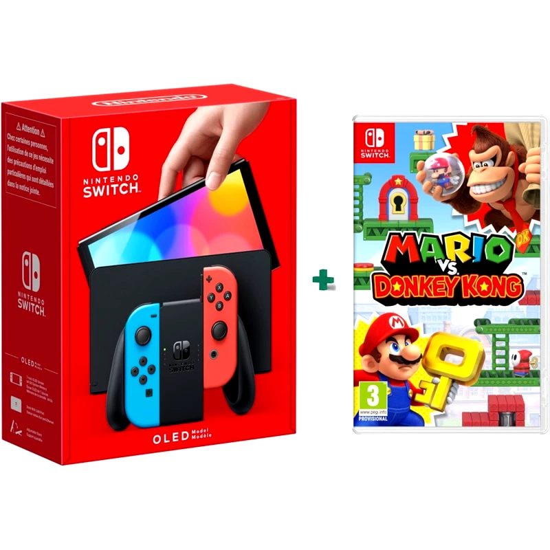NINTENDO Nintendo Switch OLED Model Neon Blue/Neon Red Mario vs. Donkey Kong