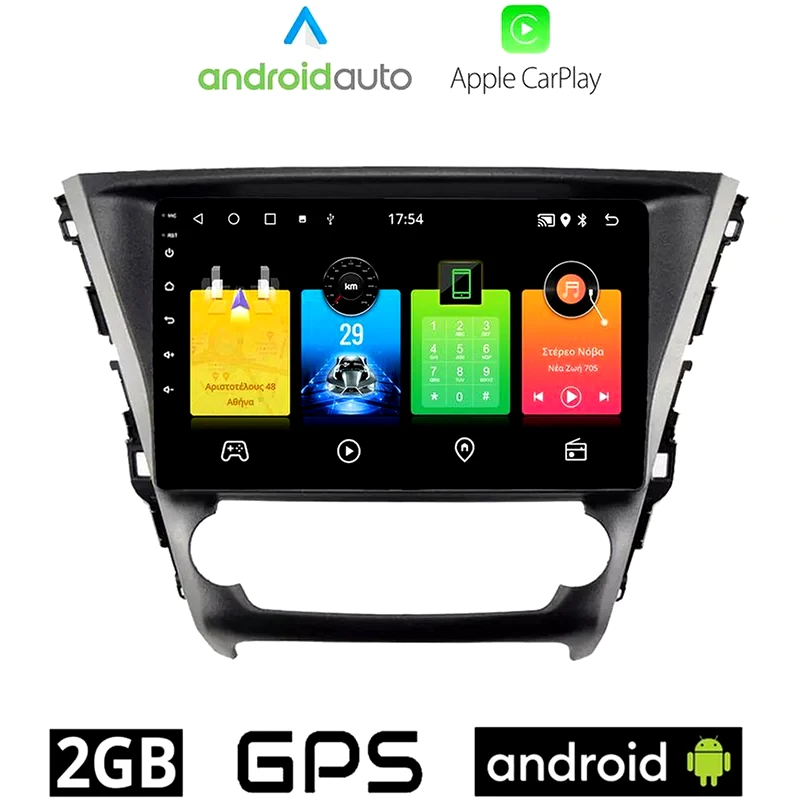 OEM OEM Ηχοσύστημα Αυτοκινήτου Toyota Avensis (2016-) Οθόνη αφής 10 Android 32GB+2GB Μαύρο