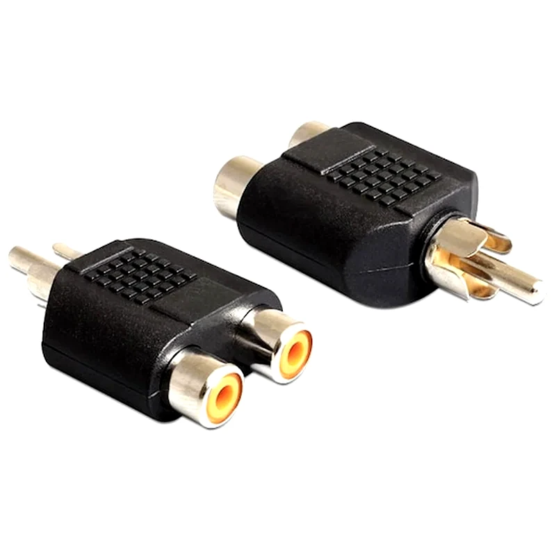 DELOCK Delock Αντάπτορας Από 2x Rca Female Σε 1x Rca Male