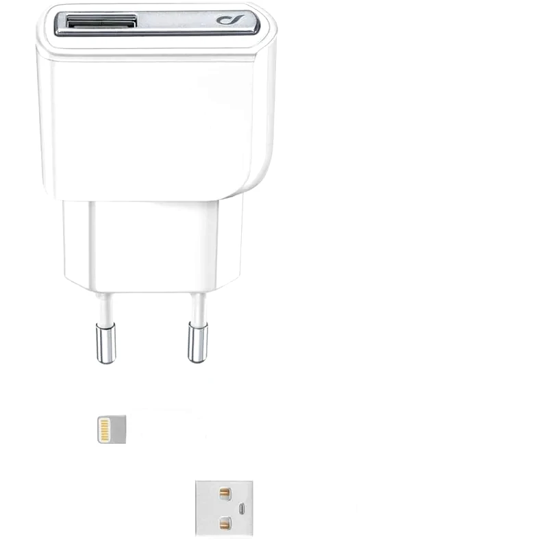 CELLULAR LINE Σετ Φόρτισης Cellular Line Kit 12W with cable Usb to Lightning - White