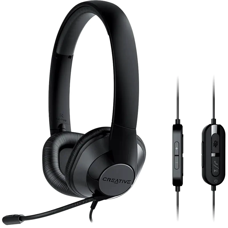 CREATIVE Ακουστικά Headset Creative ChatMax HS-720 με Μικρόφωνο - Μαύρο