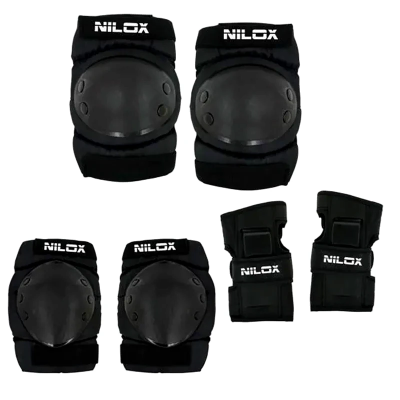 NILOX Σετ Παιδικά Προστατευτικά Nilox για Πατίνια Ποδήλατα - Μαύρο