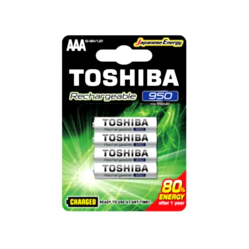 TOSHIBA Επαναφορτιζόμενες Μπαταρίες Toshiba AAA 950mAh - BP4