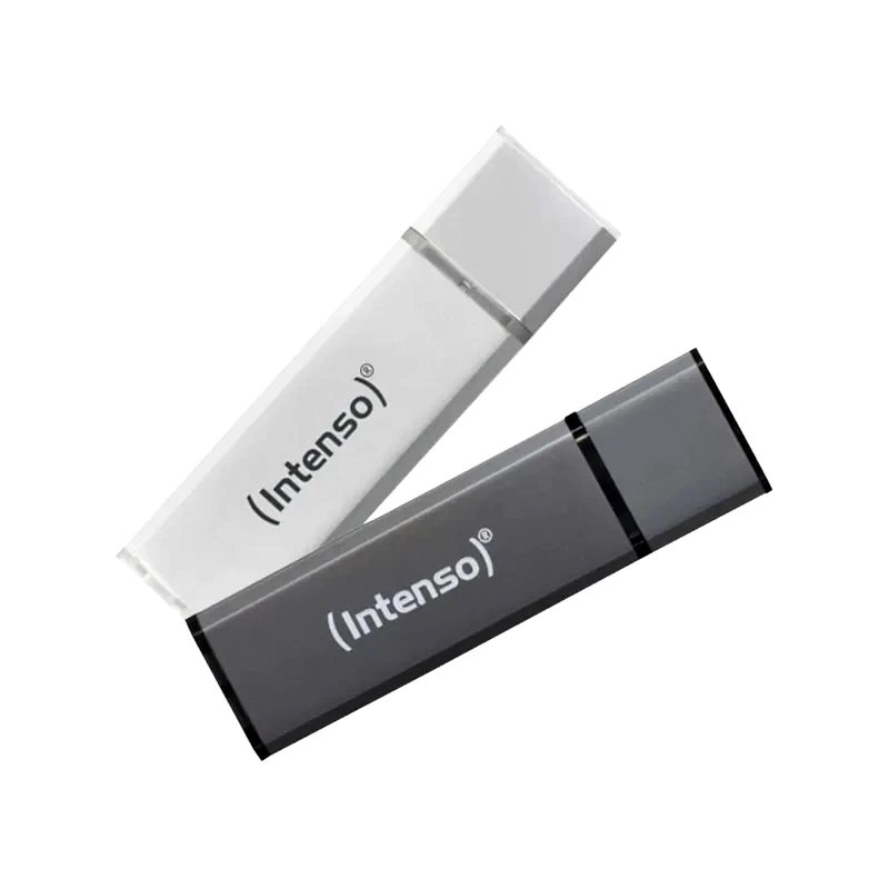 INTENSO Intenso Alu Line Bonus Pack 32GB USB 2.0 Stick Μαύρο/Ασημί (2 Τεμάχια)