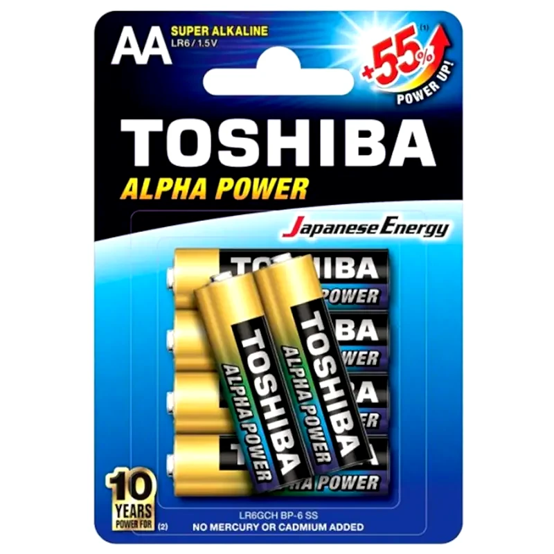 TOSHIBA Toshiba Alpha Power Αλκαλικές Μπαταρίες AA 1.5V 6τμχ