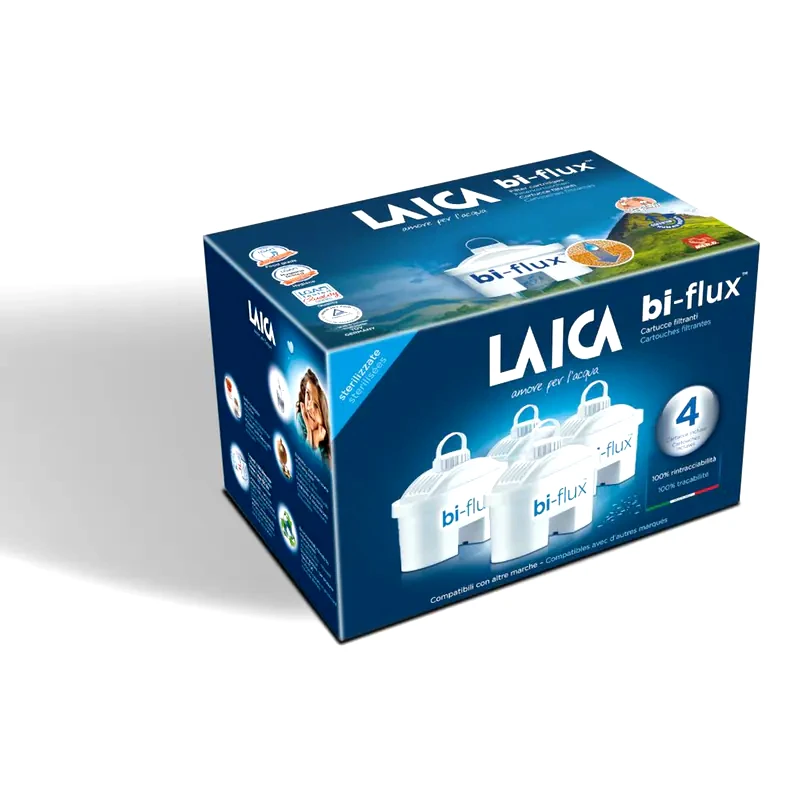 LAICA Ανταλλακτικό Φίλτρο για Κανάτα Laica Bi Flux Ενεργός Άνθρακας 4 Τμχ