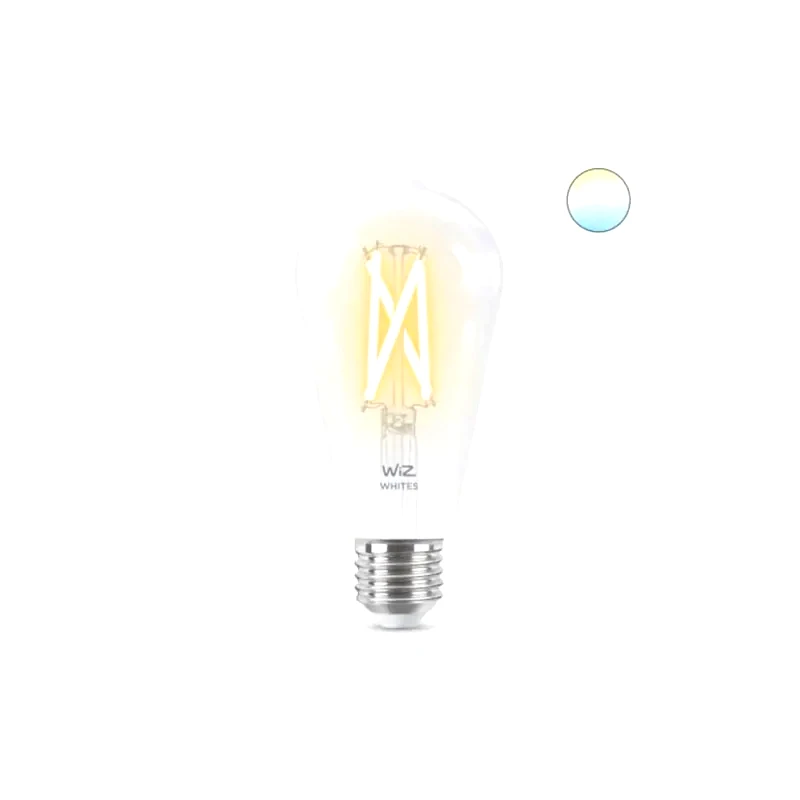 WIZ Έξυπνη Λάμπα LED WiFi WiZ ST64 E27 60W Filament Clear - Λευκό