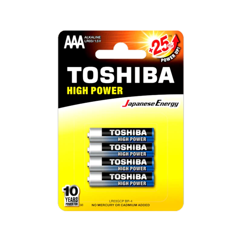 TOSHIBA Toshiba Αλκαλικές Μπαταρίες LR03 AAA 1.5V 4τμχ