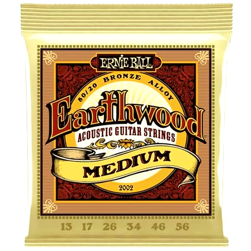 ERNIE BALL Σετ 6 Χορδές Ακουστικής Κιθάρας Ernie Ball 2002 Earthwood Medium Bronze 013 - 056