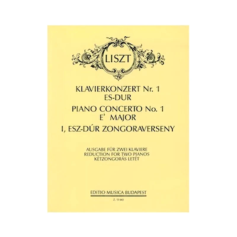 EDITIO MUSICA BUDAPEST Liszt - Piano Concerto Nr.1 Eb Major, Reduction For Two Pianos