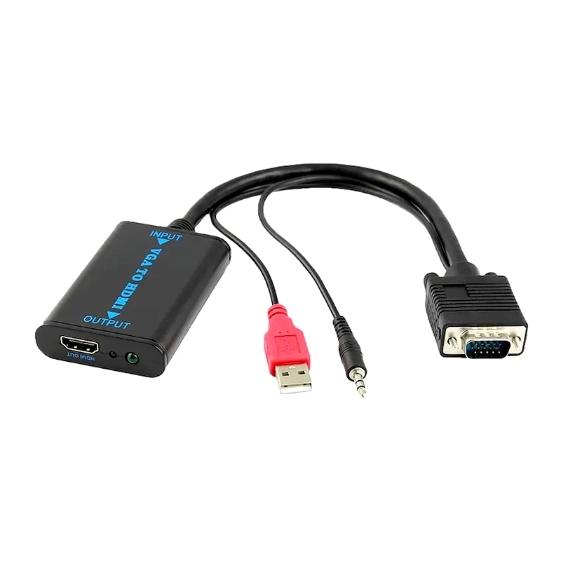 POWERTECH Αντάπτορας Powertech 3.5mm / USB-A / VGA Male σε HDMI Female